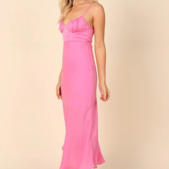 PETAL & PUP CHARLOTTE MIDI DRESS IN PINK - Picture 5 of 7